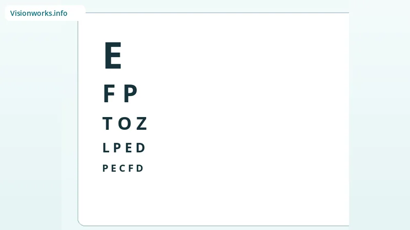 Educational vision encyclopedia graphic for eye chart