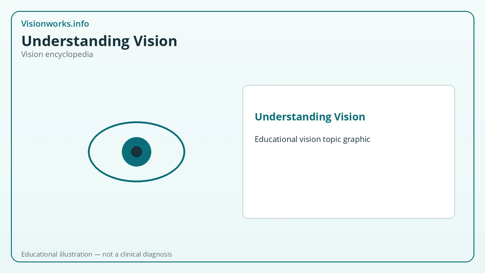 Educational vision encyclopedia graphic for understanding vision