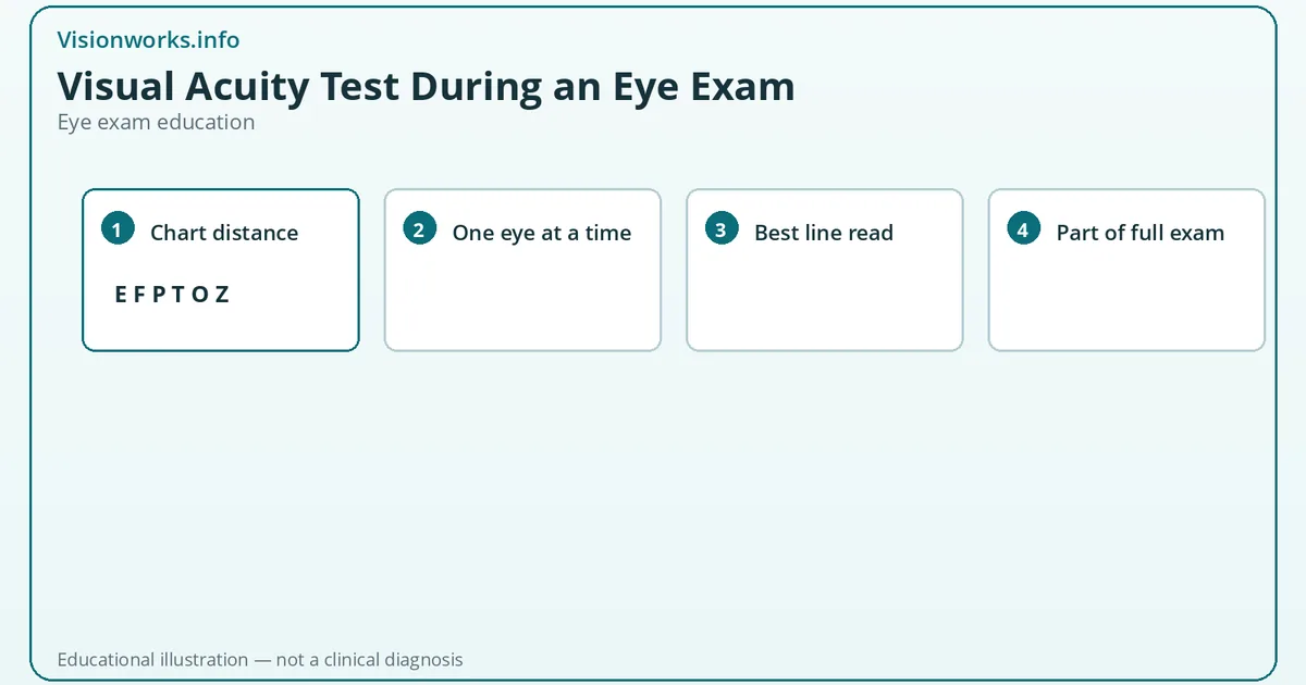 Visual Acuity Test During an Eye Exam